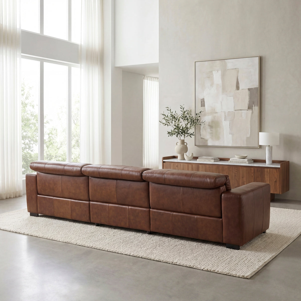 Sutton Power Double Reclining Sofa with Power Headrests and Charging Ports