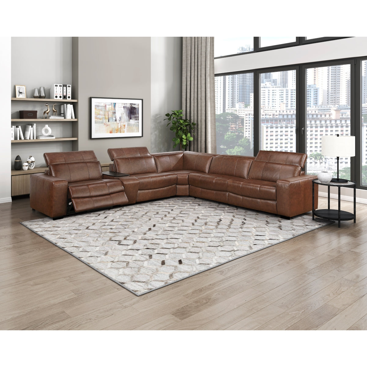 Sutton Power Right Side Reclining Chair with Power Headrest and Charging Ports