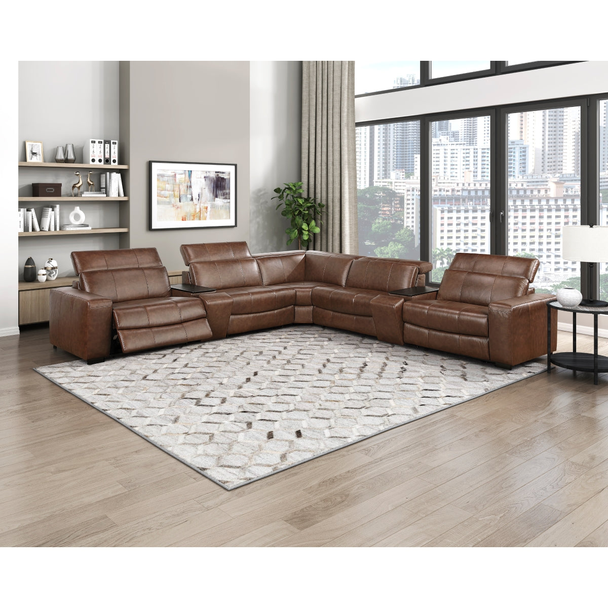 Sutton Power Right Side Reclining Chair with Power Headrest and Charging Ports