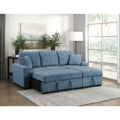 Waitsfield 2-Piece Sectional with Right Chaise, Pull-out Bed and Hidden Storage