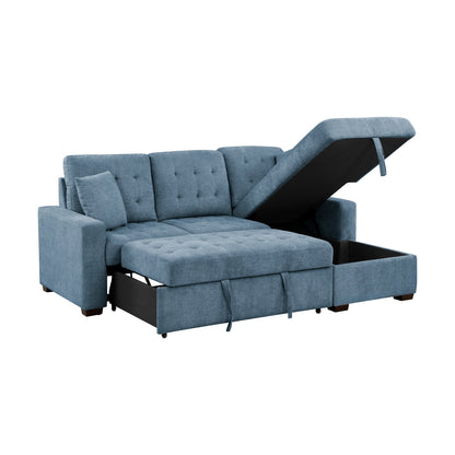 Waitsfield 2-Piece Sectional with Right Chaise, Pull-out Bed and Hidden Storage
