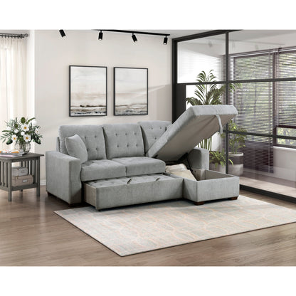 Waitsfield 2-Piece Sectional with Right Chaise, Pull-out Bed and Hidden Storage