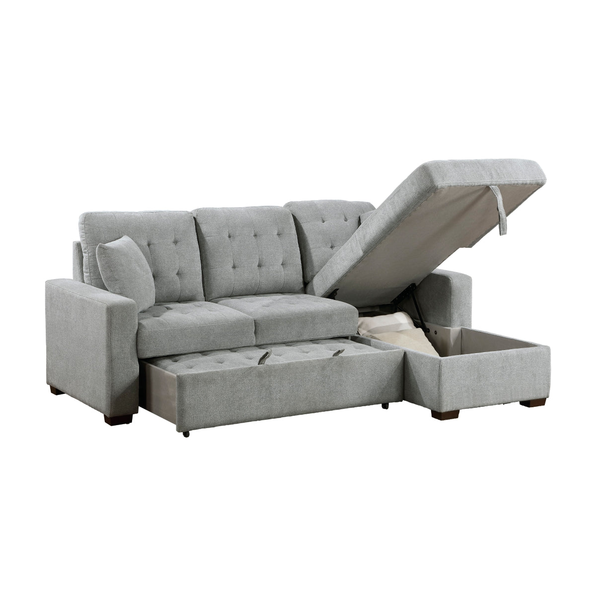 Waitsfield 2-Piece Sectional with Right Chaise, Pull-out Bed and Hidden Storage