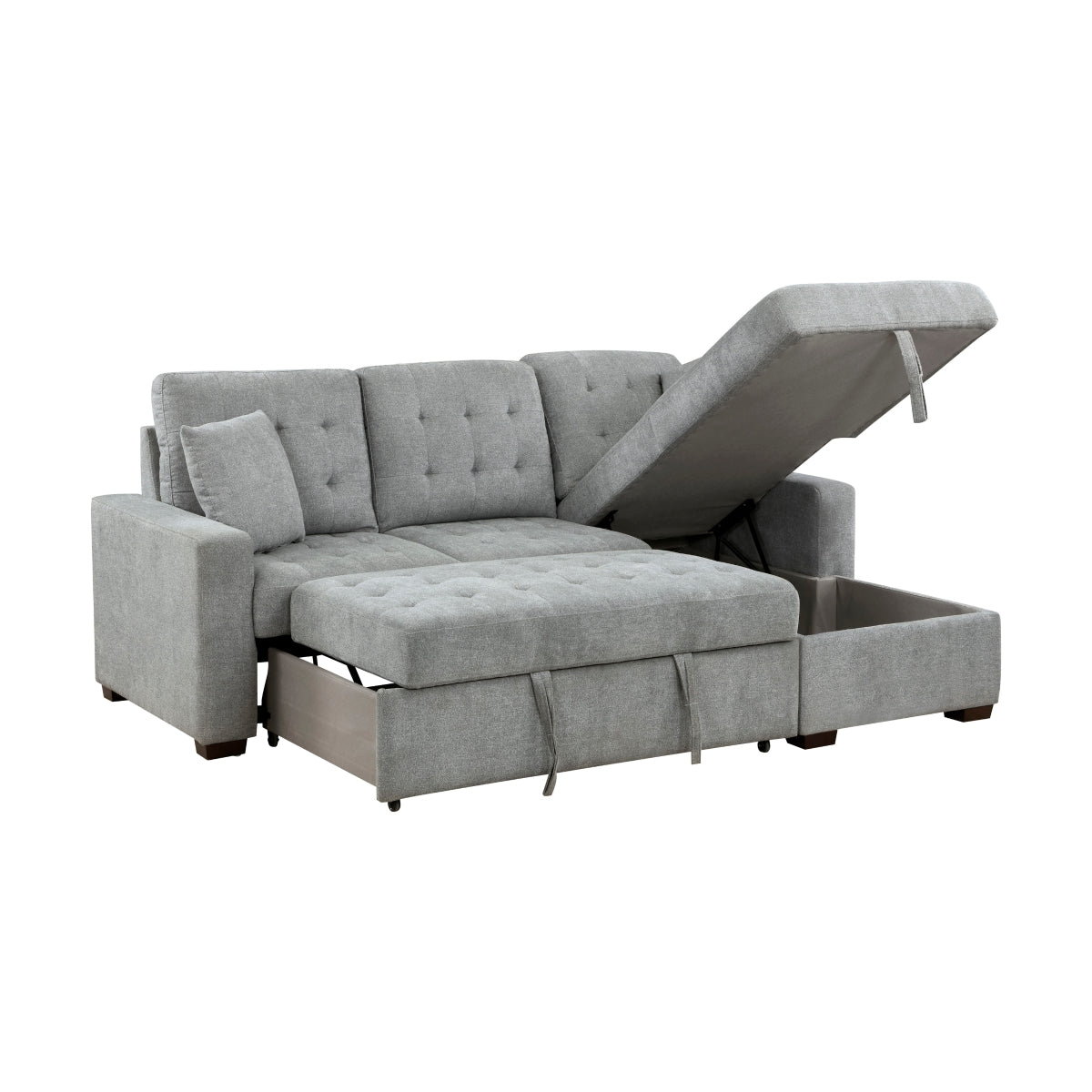 Waitsfield 2-Piece Sectional with Right Chaise, Pull-out Bed and Hidden Storage
