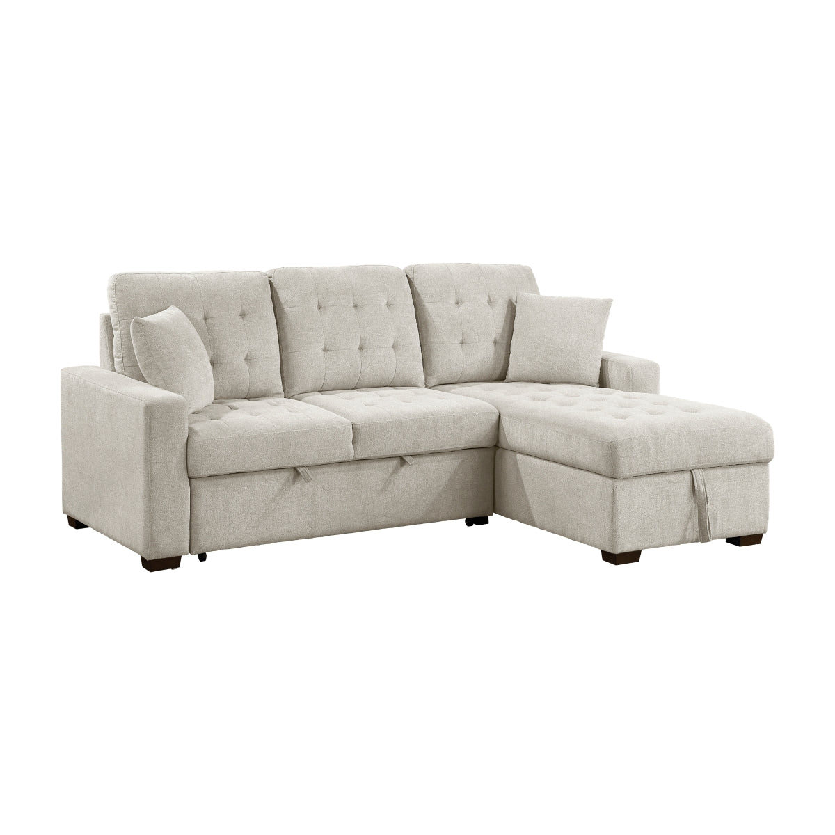 Waitsfield 2-Piece Sectional with Right Chaise, Pull-out Bed and Hidden Storage
