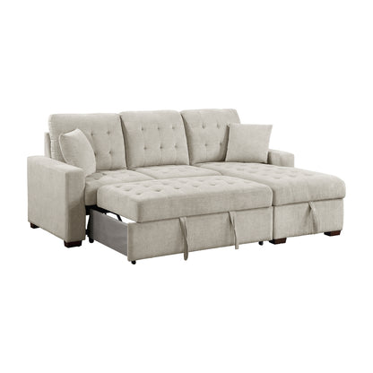 Waitsfield 2-Piece Sectional with Right Chaise, Pull-out Bed and Hidden Storage