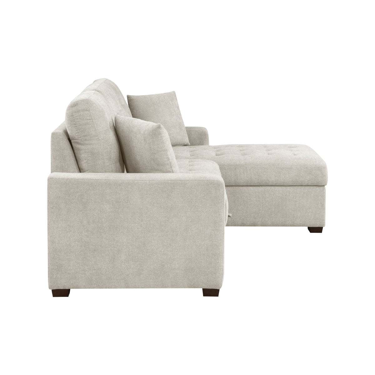 Waitsfield 2-Piece Sectional with Right Chaise, Pull-out Bed and Hidden Storage