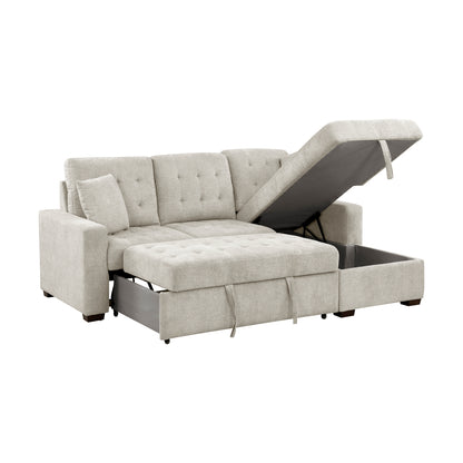 Waitsfield 2-Piece Sectional with Right Chaise, Pull-out Bed and Hidden Storage