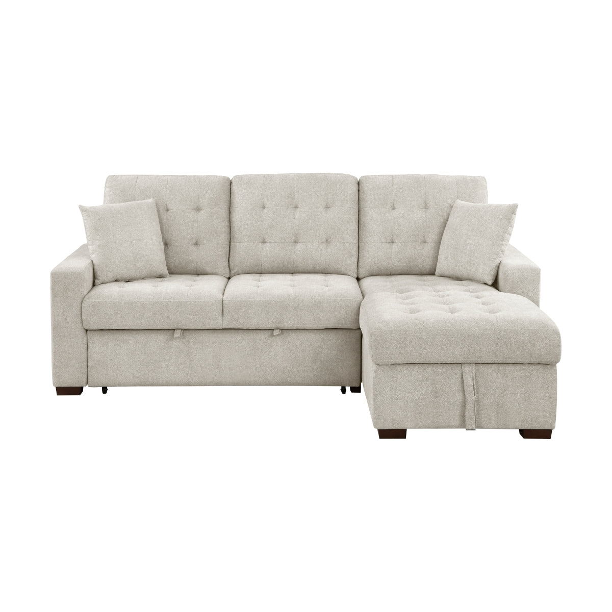 Waitsfield 2-Piece Sectional with Right Chaise, Pull-out Bed and Hidden Storage