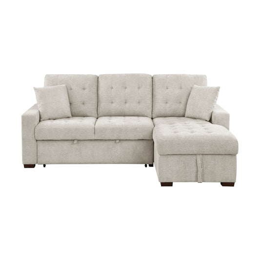 Waitsfield 2-Piece Sectional with Right Chaise, Pull-out Bed and Hidden Storage