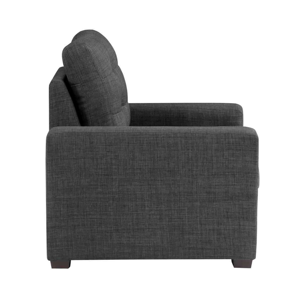 McCafferty Chair with Pull-out Ottoman - Dark gray