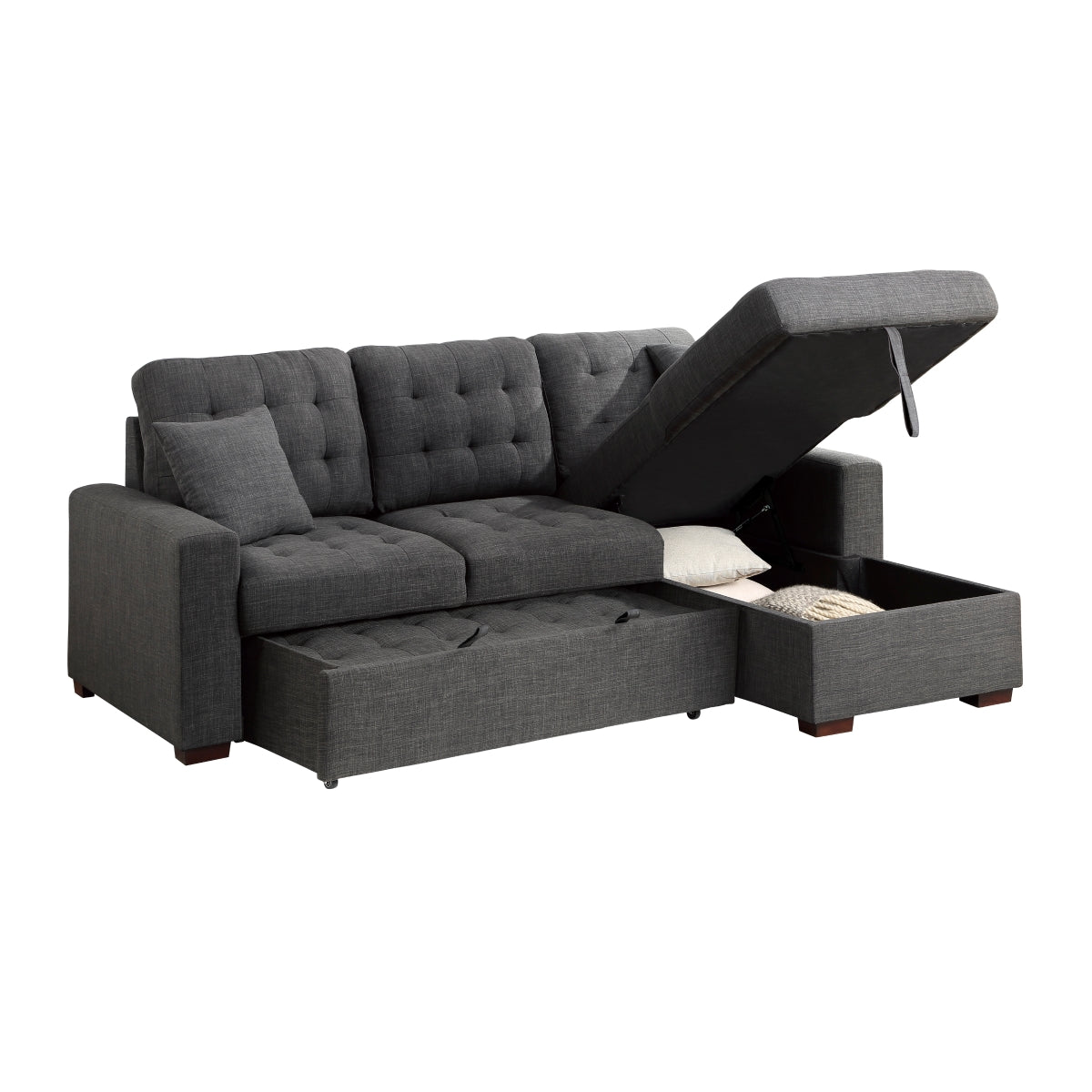 McCafferty 2-Piece Sectional with Pull-out Bed and Right Chaise with Hidden Storage