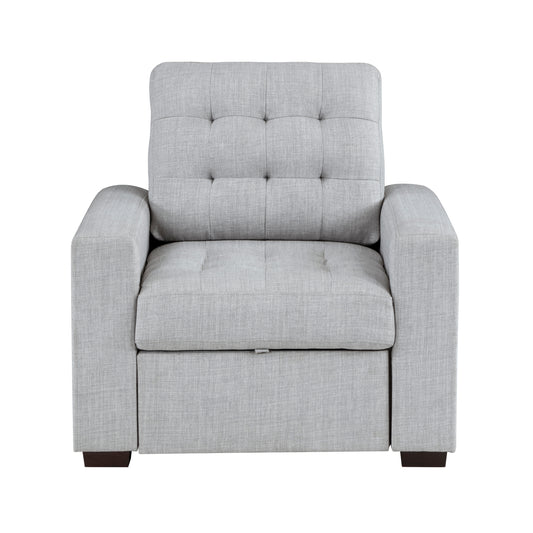 McCafferty Recliner Chair with Pull-out Ottoman - Gray