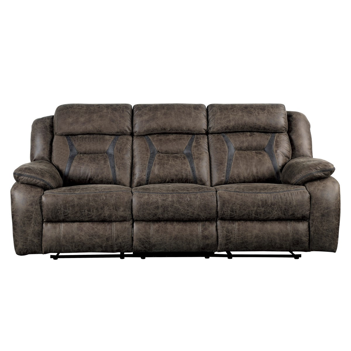 Madrona Hill Double Reclining Sofa - Dark brown