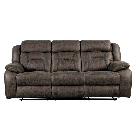 Madrona Hill Double Reclining Sofa - Dark brown