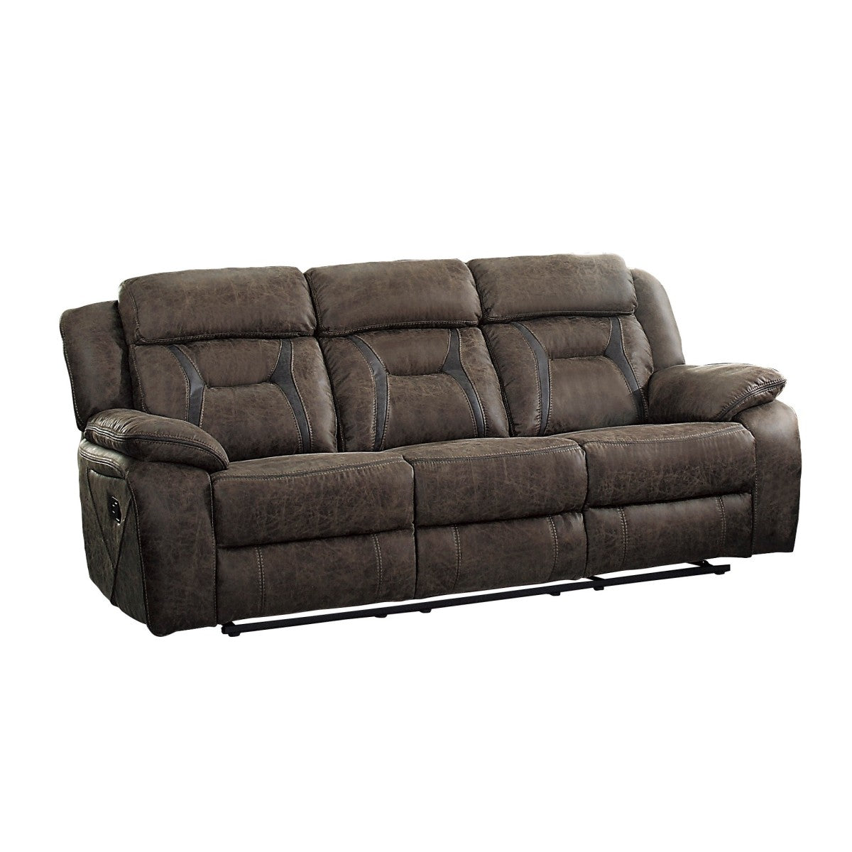Madrona Hill Double Reclining Sofa - Dark brown