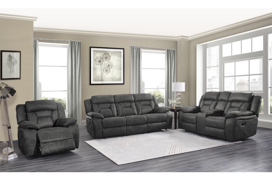 Madrona Hill Double Reclining Sofa - Gray