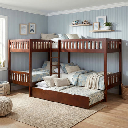 Rowe Corner Bunk Bed with Twin Trundle