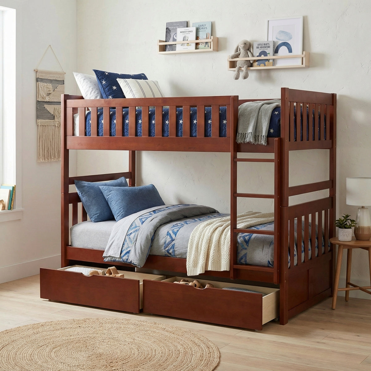Rowe Bunk Bed with Storage Boxes