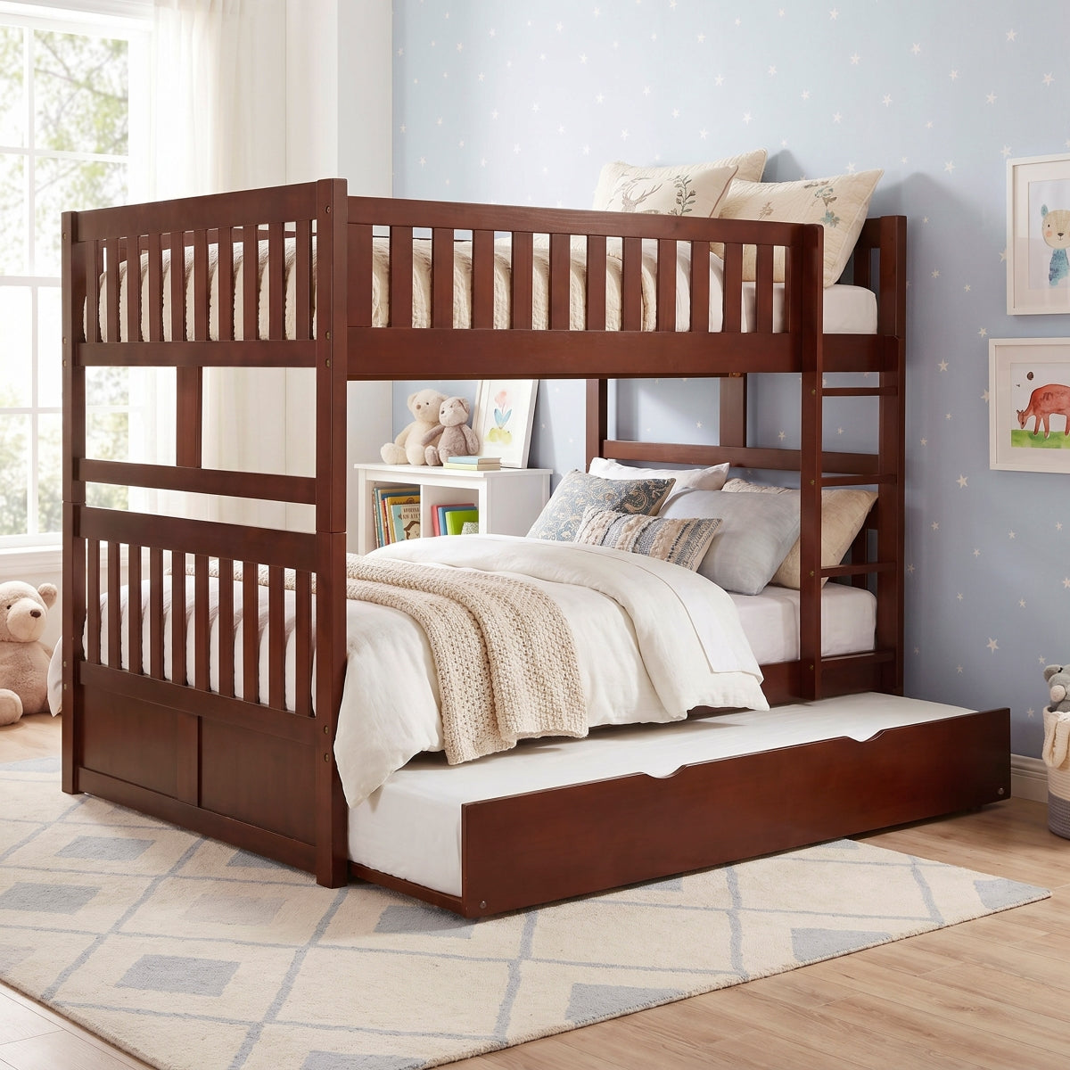 Rowe Full/Full Bunk Bed with Twin Trundle