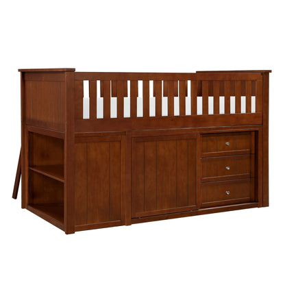 Rowe Low Loft Bunk with Bookcase and 2 Dressers