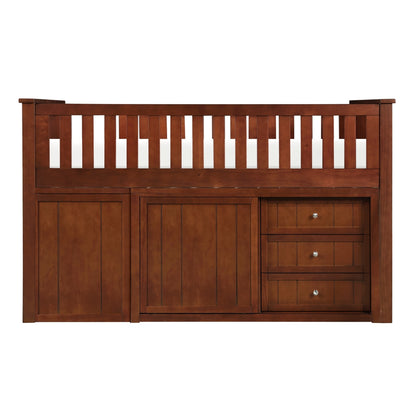 Rowe Low Loft Bunk with Bookcase and 2 Dressers