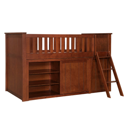 Rowe Low Loft Bunk with Bookcase and Dresser