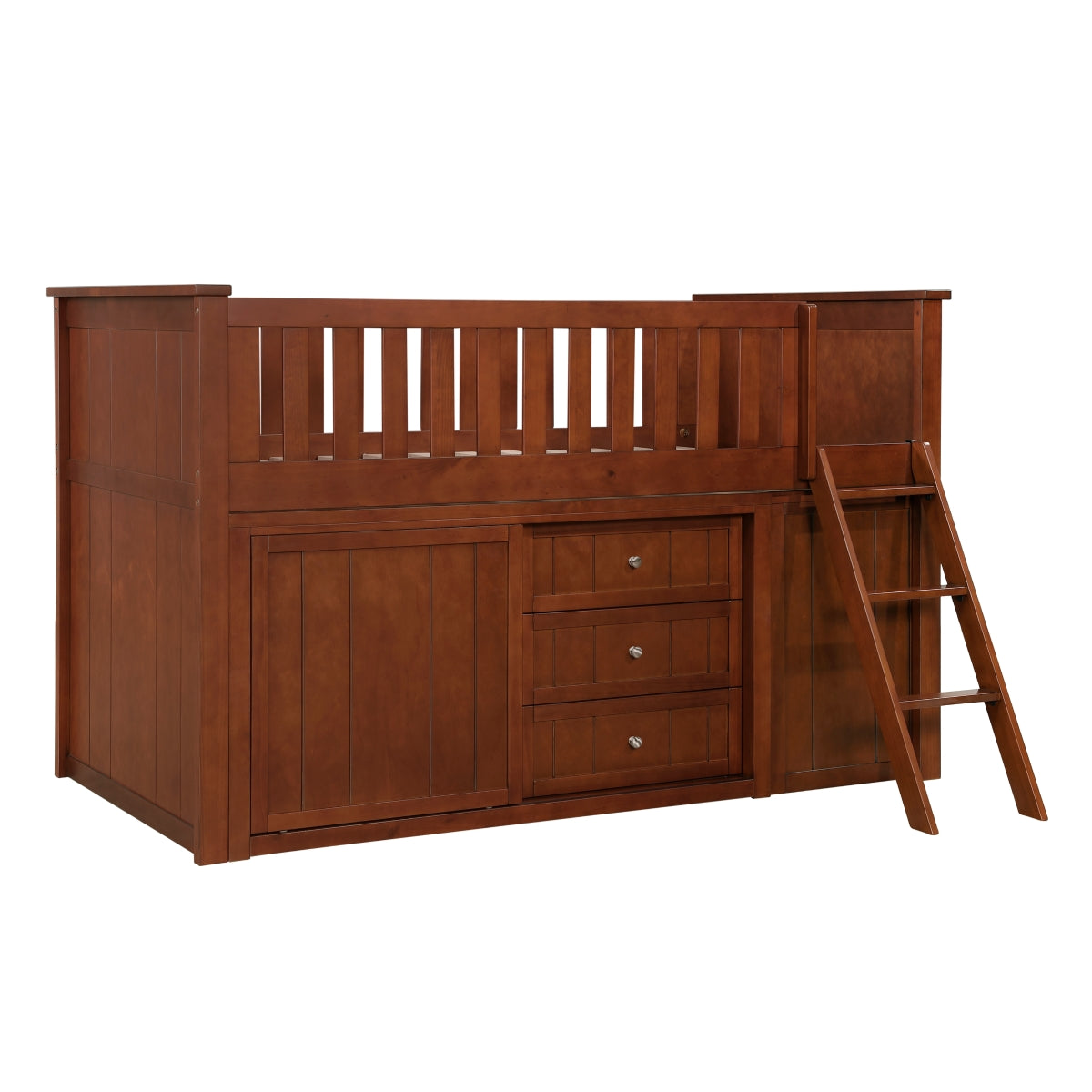 Rowe Low Loft Bunk with Bookcase and Dresser