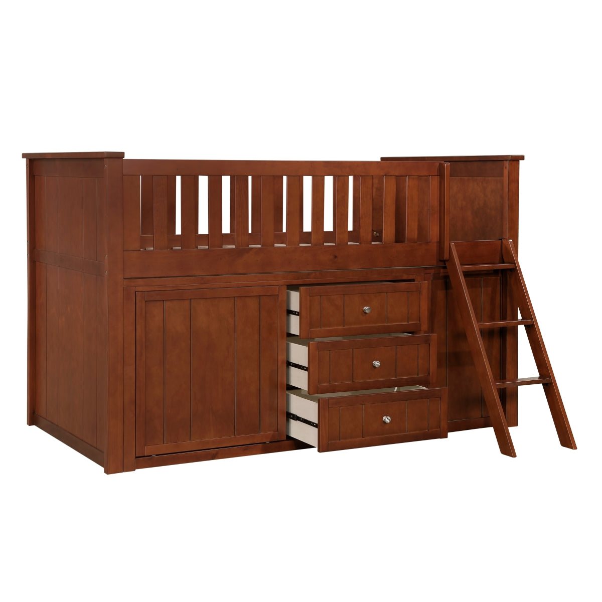 Rowe Low Loft Bunk with Bookcase and Dresser