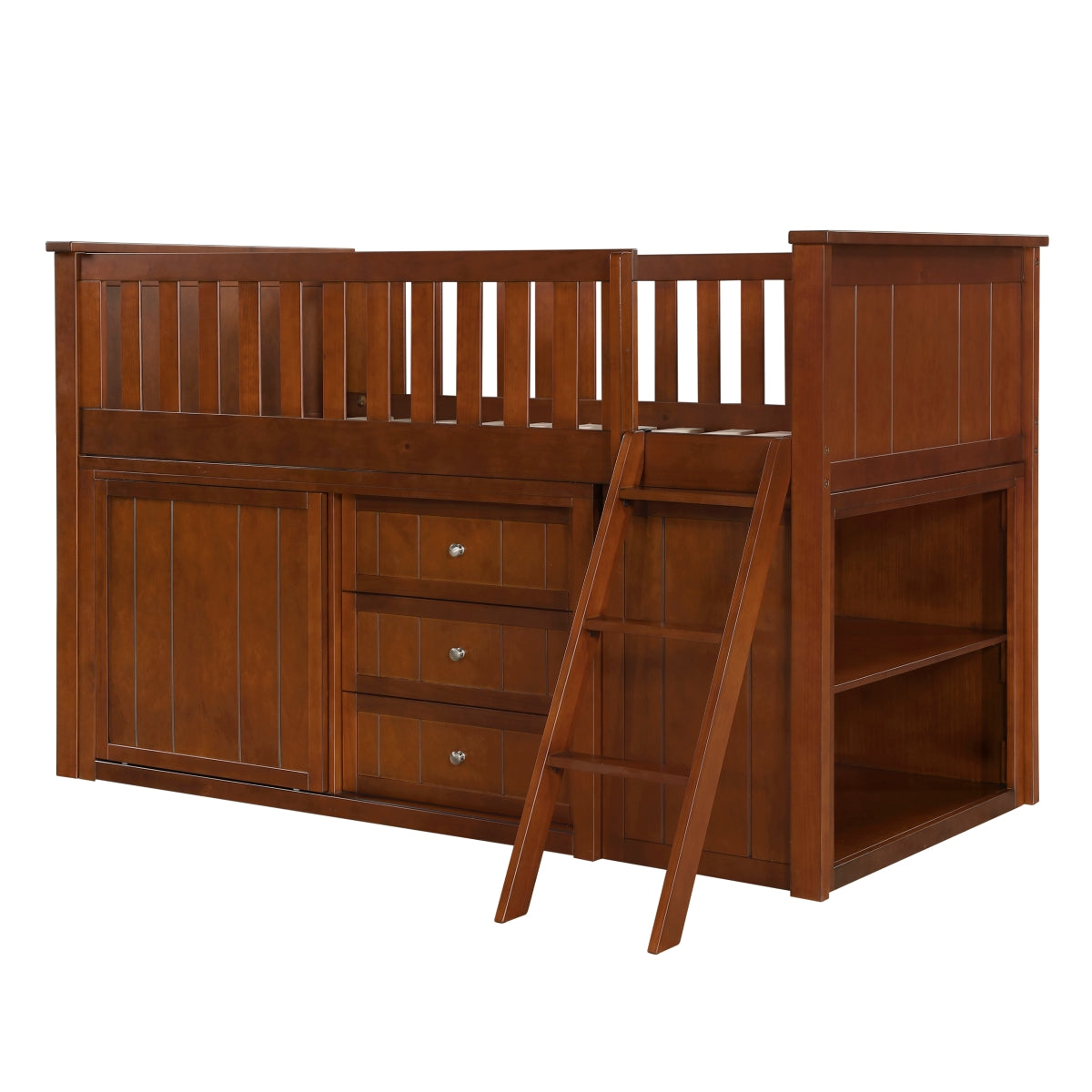 Rowe Low Loft Bunk with Bookcase and Dresser