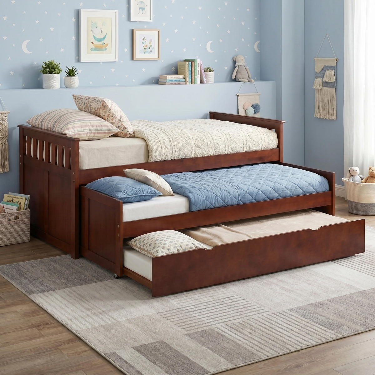 Rowe Twin/Twin Bed with Twin Trundle