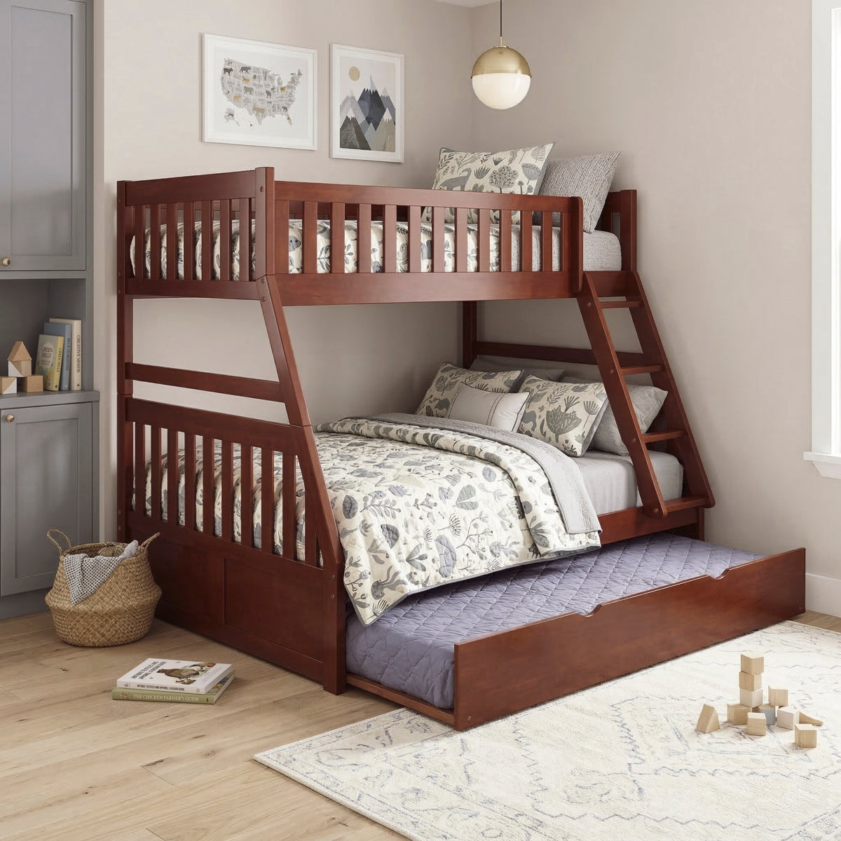 Rowe Twin/Full Bunk Bed with Twin Trundle