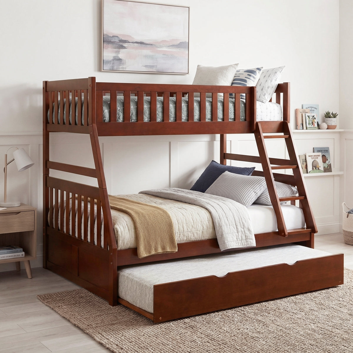 Rowe Twin/Full Bunk Bed with Twin Trundle