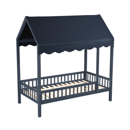 Sloane Twin Canopy Platform Bed