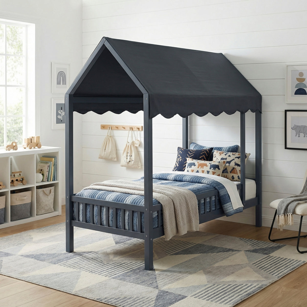 Sloane Twin Canopy Platform Bed
