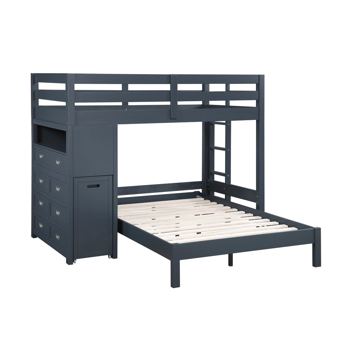 Sloane Twin/Full Loft Bunk Bed with Chest and Hidden Desk
