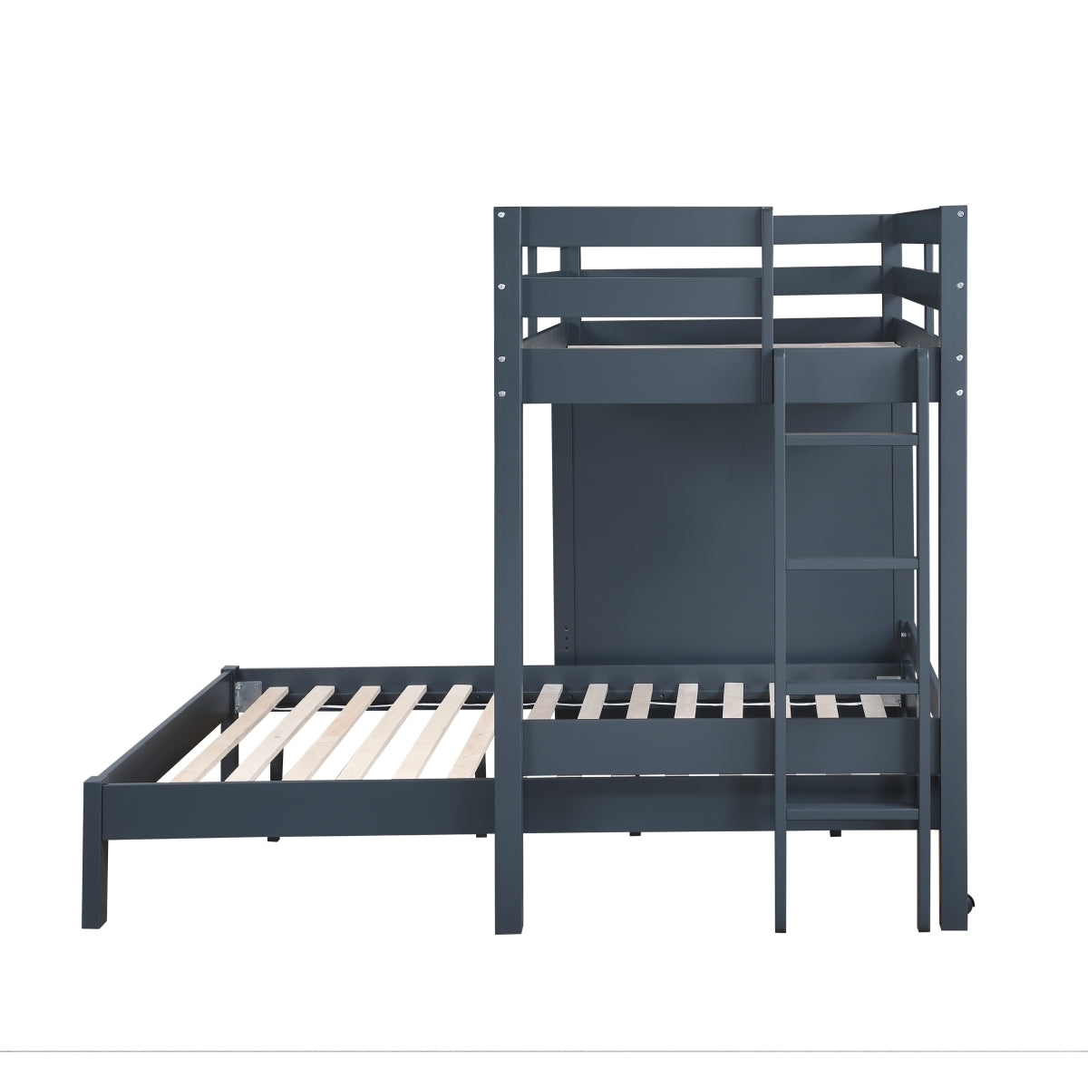 Sloane Twin/Full Loft Bunk Bed with Chest and Hidden Desk
