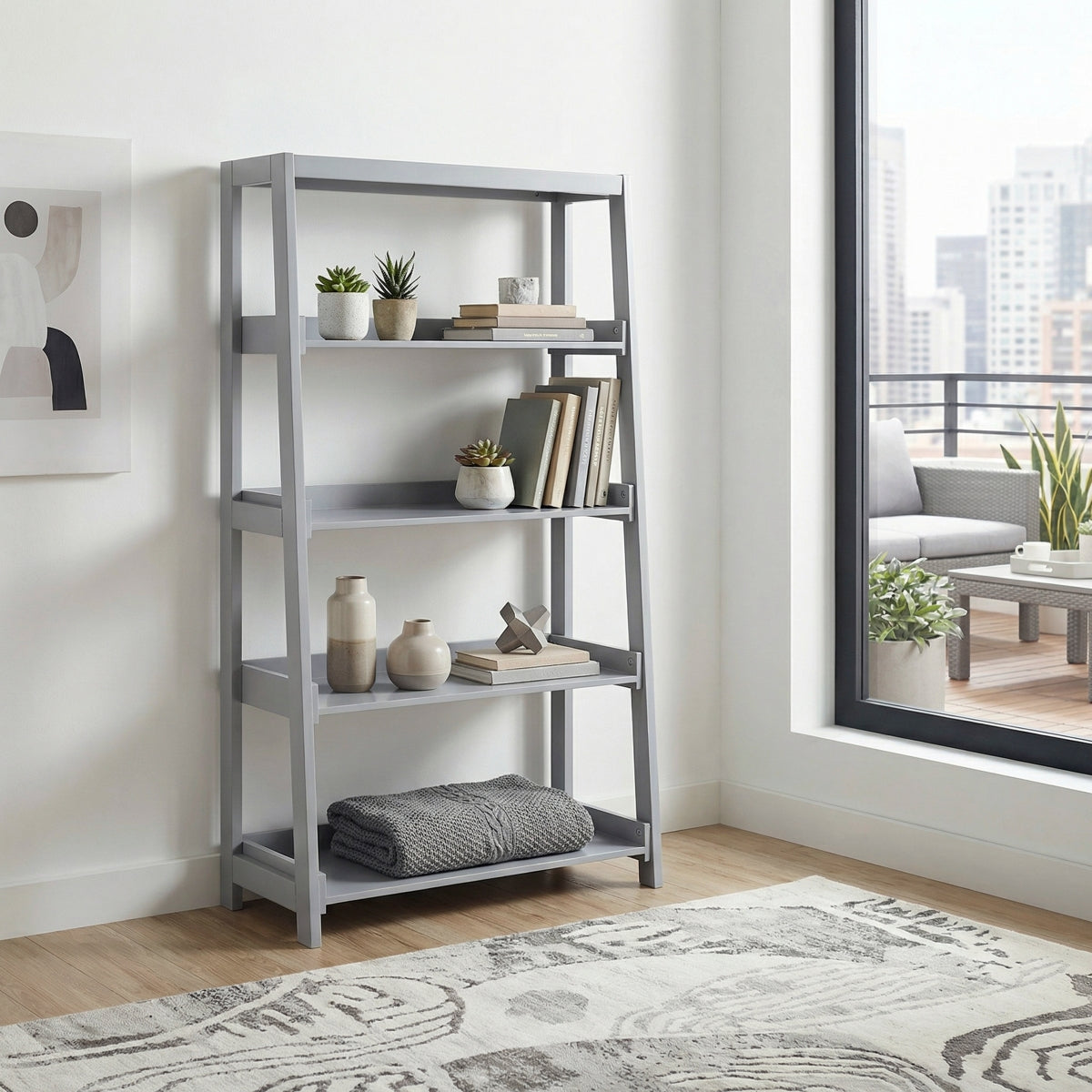 Sloane Bookcase, 4 Fixed Shelves