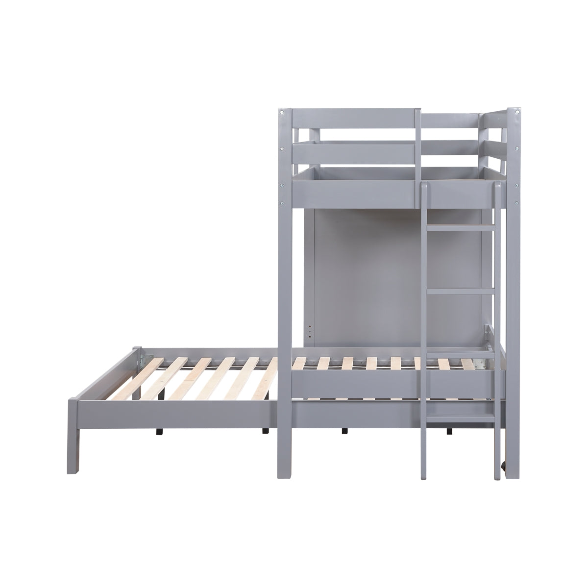 Sloane Twin/Full Loft Bunk Bed with Chest and Hidden Desk