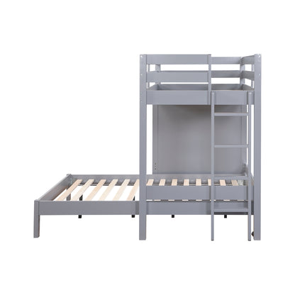 Sloane Twin/Full Loft Bunk Bed with Chest and Hidden Desk