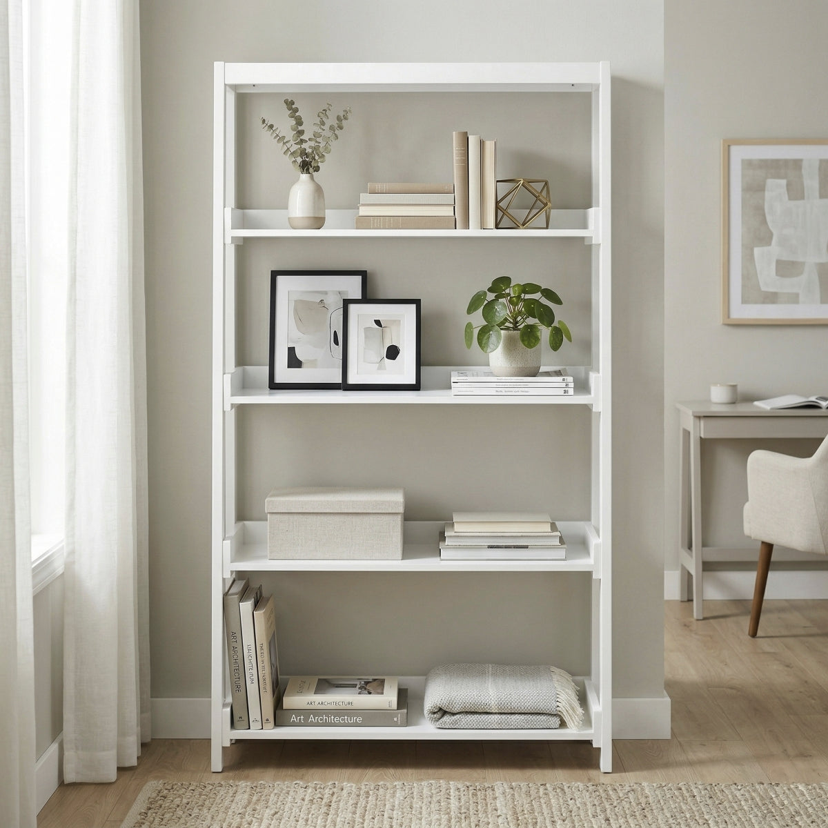Sloane Bookcase, 4 Fixed Shelves