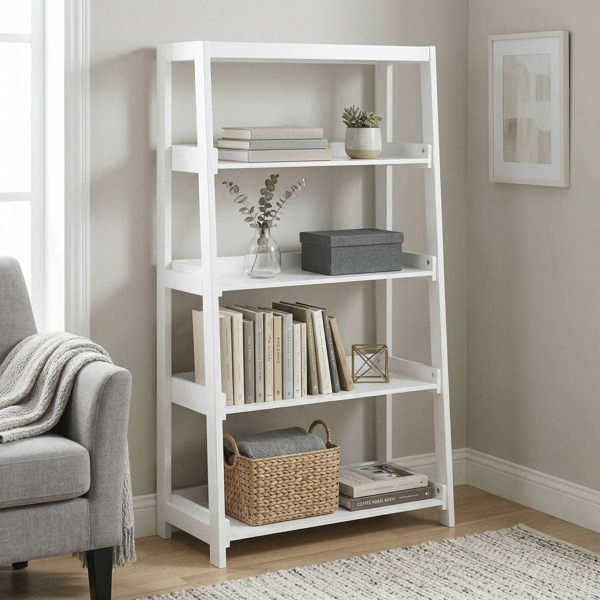 Sloane Bookcase, 4 Fixed Shelves