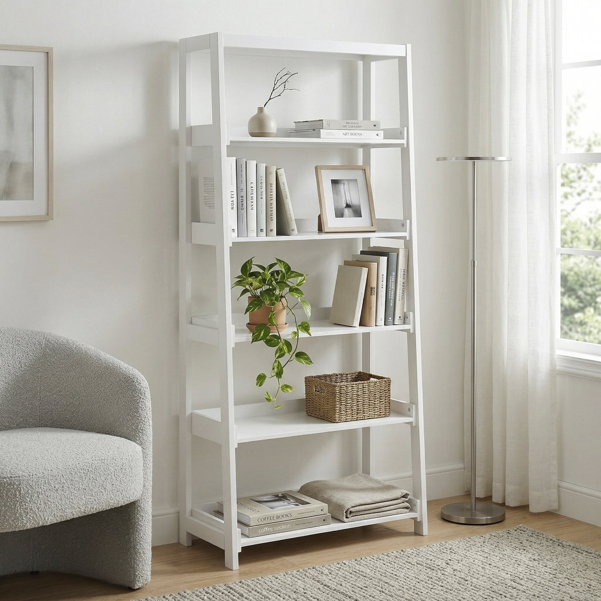 Sloane Bookcase, 5 Fixed Shelves