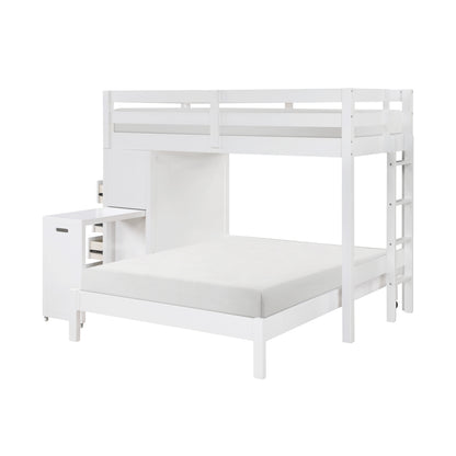 Sloane Twin/Full Loft Bunk Bed with Chest and Hidden Desk