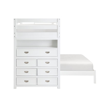 Sloane Twin/Full Loft Bunk Bed with Chest and Hidden Desk