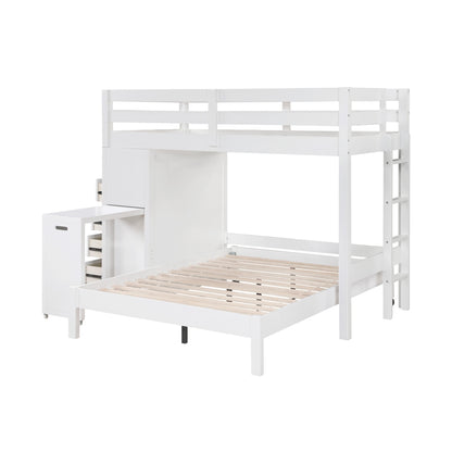 Sloane Twin/Full Loft Bunk Bed with Chest and Hidden Desk