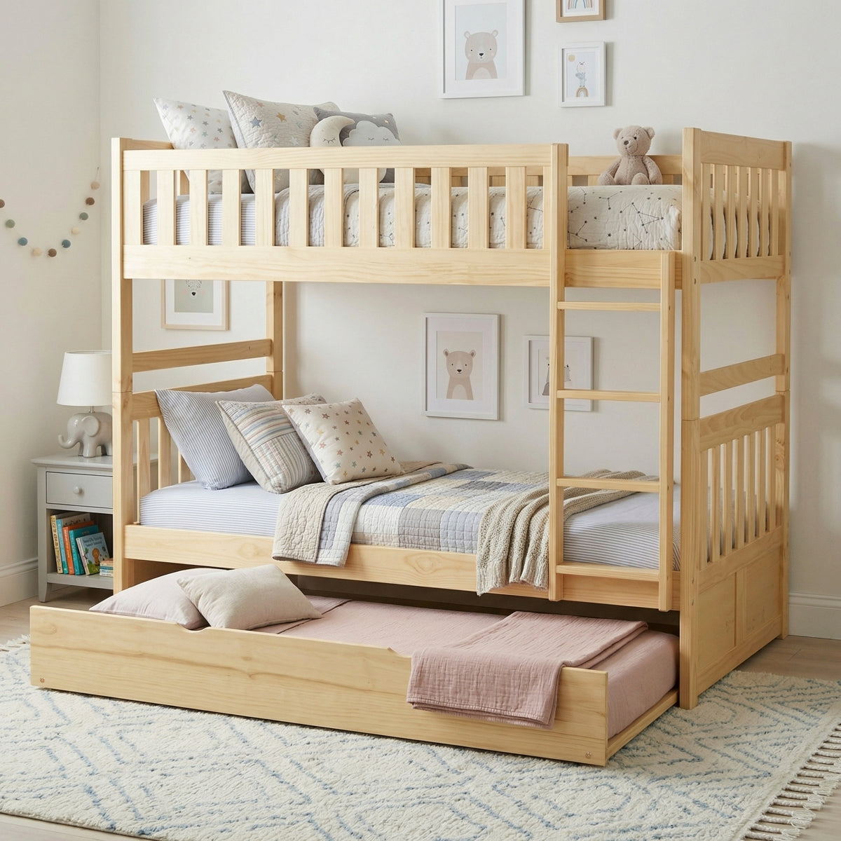 Bartly Twin/Twin Bunk Bed with Twin Trundle