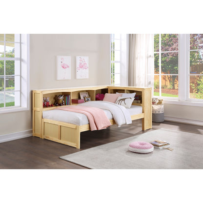 Bartly Twin Bookcase Corner Platform Bed