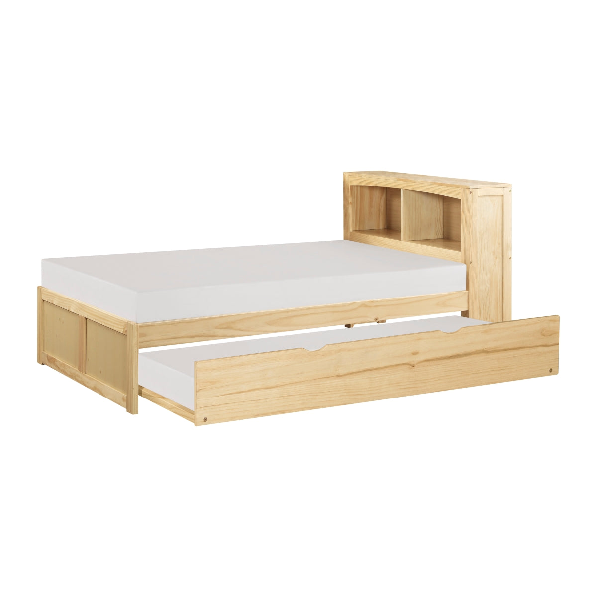 Bartly Twin Bookcase Platform Bed with Twin Trundle
