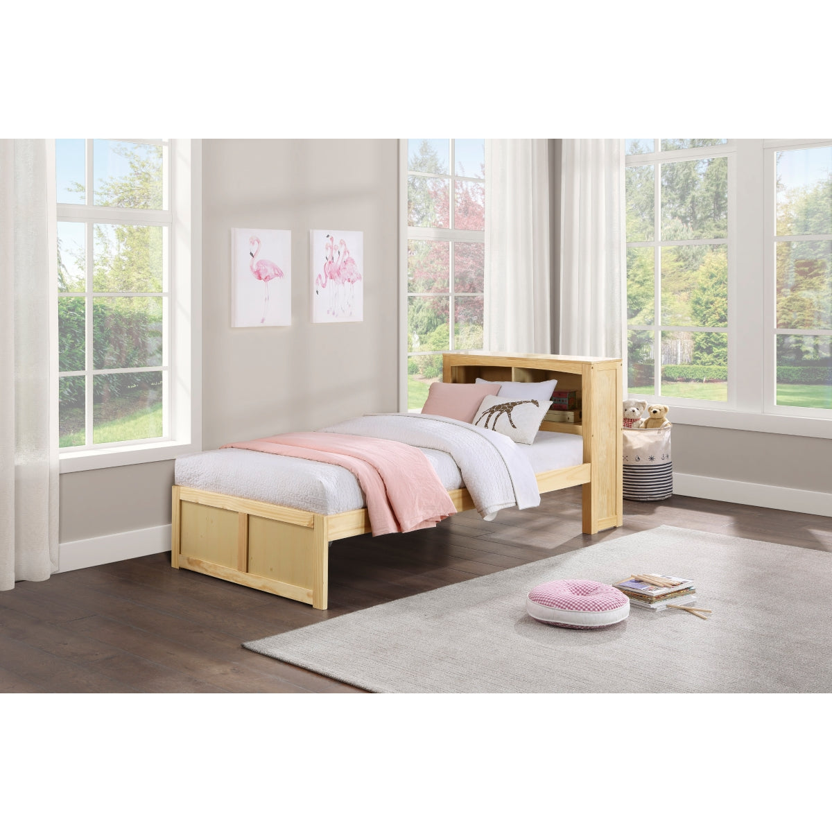 Bartly Twin Bookcase Platform Bed